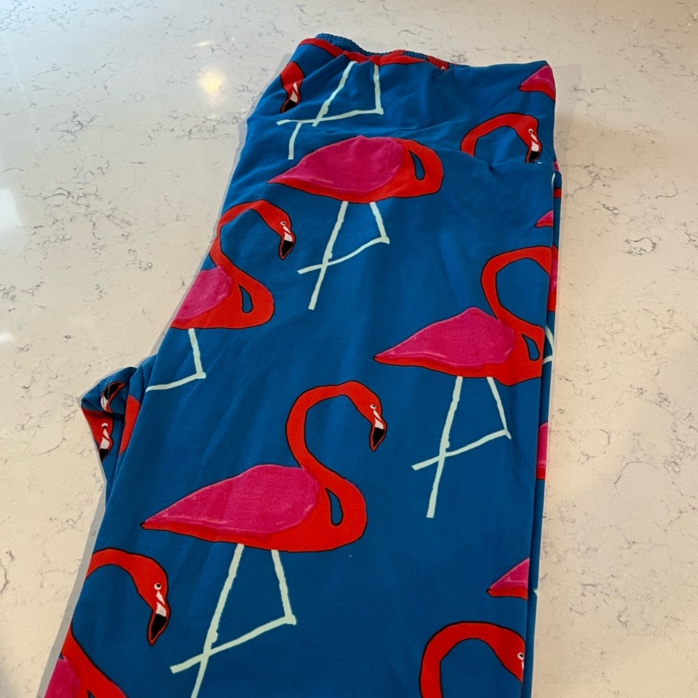 LuLaRoe Flamingo Leggings T/C